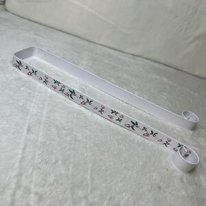 Painted Christmas Wreath Hook Double-sided Hanger White W/ Bells Holly New